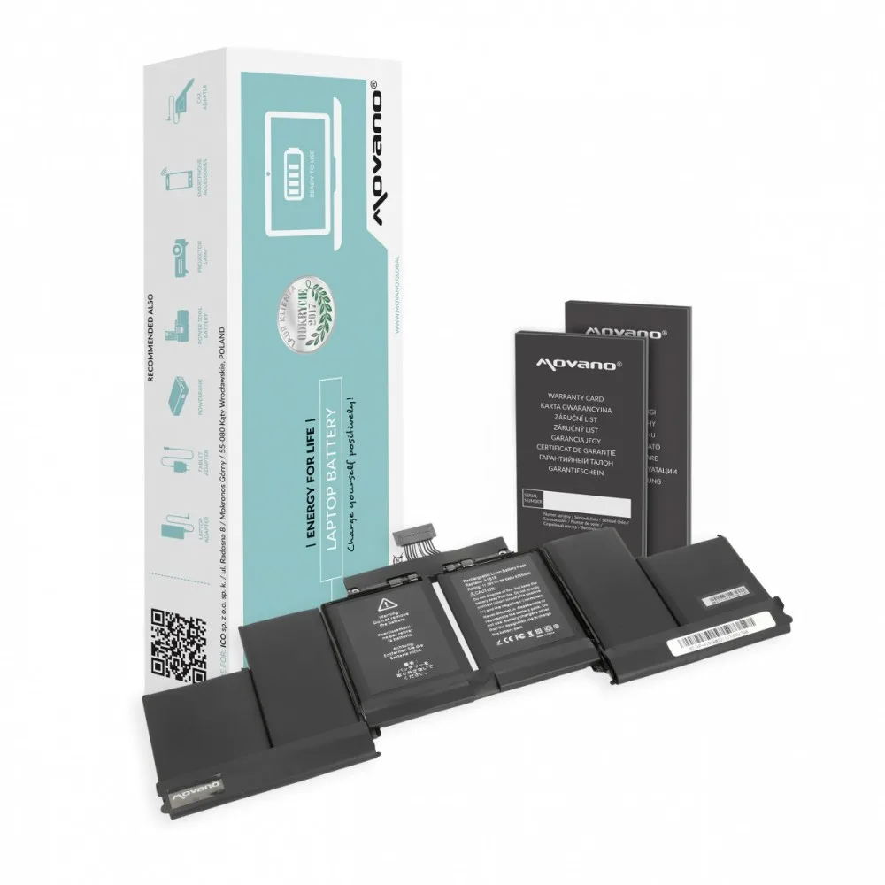 Movano Battery A1618 MacBook Pro 15 Retina A1398 2015 - 8755 mAh (99.5 Wh)