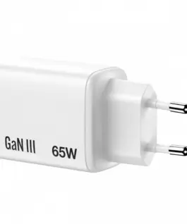 Verbatim зарядно GaN 65W QC 3.0, 2xUSB-C, 1x USB-A PD 3.0 EU - Image 3