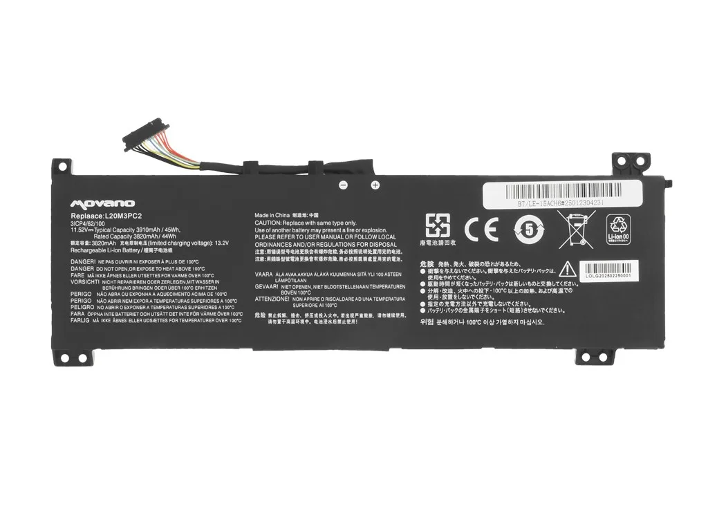 Movano Battery L20C3PC2 L20M3PC2 L20L3PC2 for Lenovo IdeaPad Gaming 3 15ACH6 15IHU6 - 3750 mAh (43 Wh) - Image 5