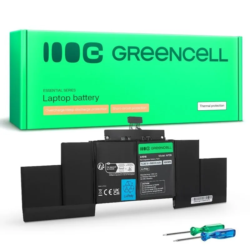 Green Cell Battery Apple MacBook Pro 15 A1398 2015