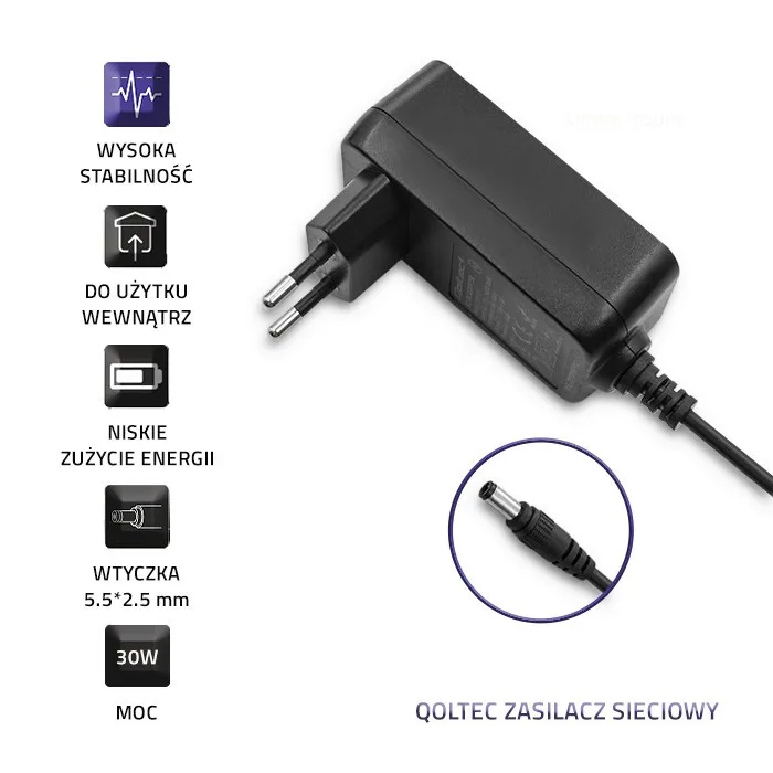 Qoltec Impulse захранващ блок 30W | 15V | 2A | 5.5 * 2.5 - Image 2