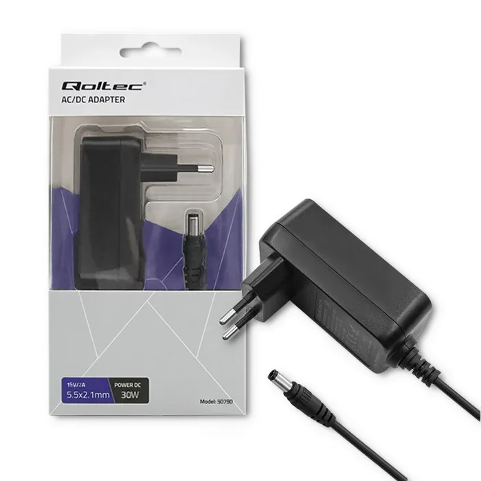 Qoltec Impulse захранващ блок 30W | 15V | 2A | 5.5 * 2.5 - Image 3
