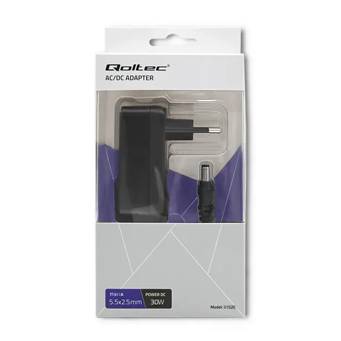 Qoltec Impulse захранващ блок 30W | 15V | 2A | 5.5 * 2.5 - Image 4