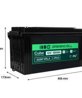 Green Cell Battery for boats and solar panels AGM VRLA 12V 120Ah IP54 - Image 3