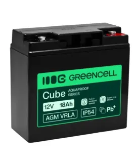 Green Cell Maintenance-Free Battery for Cash Registers Toys and Cameras AGM VRLA 12V 18Ah IP54