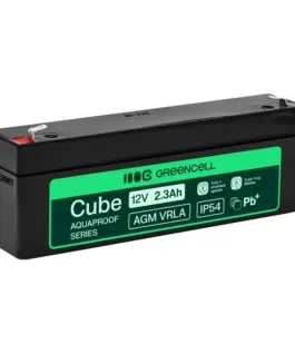 Green Cell Maintenance-Free AGM VRLA Battery for Cash Registers and Toys 12V 2.3Ah IP54