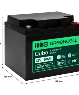 Alternative view от Green Cell Maintenance-Free AGM VRLA Battery for UPS Backup Power 12V 50Ah, IP54