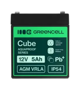 Alternative view от Green Cell Maintenance-free battery for cash registers, toys, cameras AGM VRLA 12V 5Ah IP54