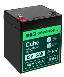 Green Cell Maintenance-free battery for cash registers toys cameras AGM VRLA 12V 5Ah IP54