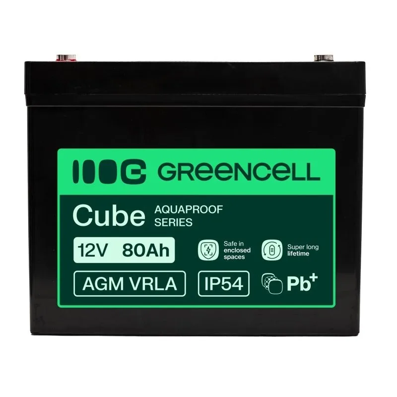 Green Cell Maintenance-free battery for UPS systems, scales, and motorhomes AGM VRLA 12V 80Ah IP54 - Image 3