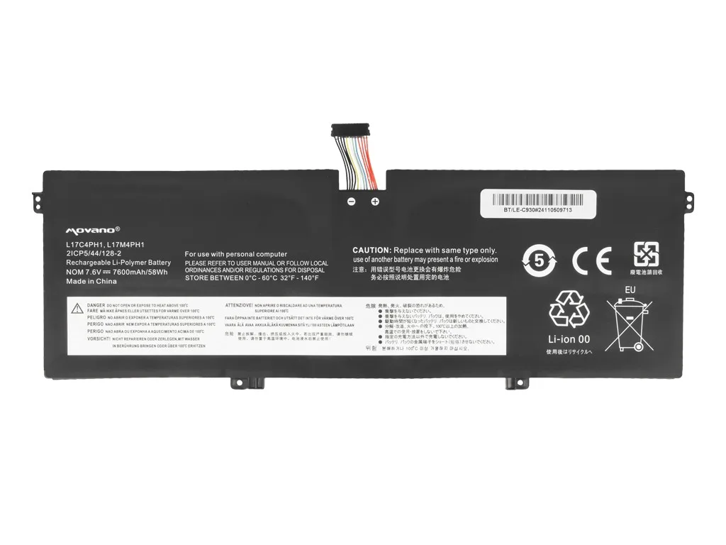 Movano Battery L17C4PH1 for Lenovo Yoga C930-13IKB - 7600 mAh (58 Wh) - Image 5
