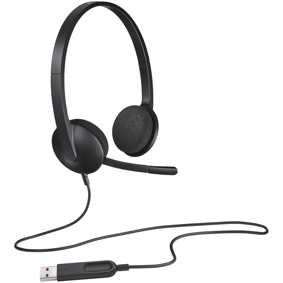 Слушалки LOGITECH H340 Corded Headset - BLACK - USB