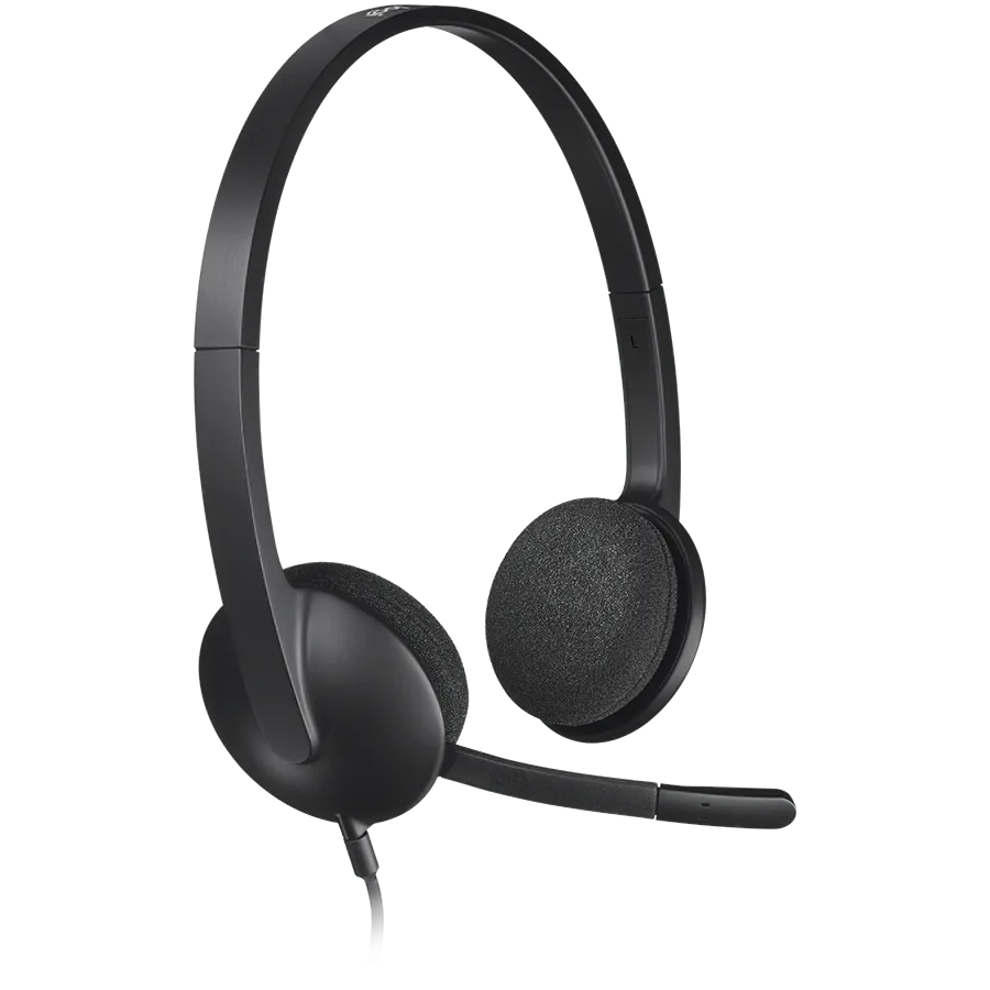 Слушалки LOGITECH H340 Corded Headset - BLACK - USB - Image 3