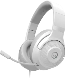 Alternative view от Геймърски слушалки LORGAR Noah 101, Gaming headset with microphone, 3.5mm jack connection, cable length 2m, foldable design, PU leather ear pads, size: 185*195*80mm, 0.245kg, white