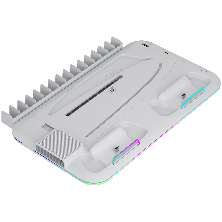 Геймпад CANYON cooling stand CS-51 RGB PS5 Slim/DE Charge White