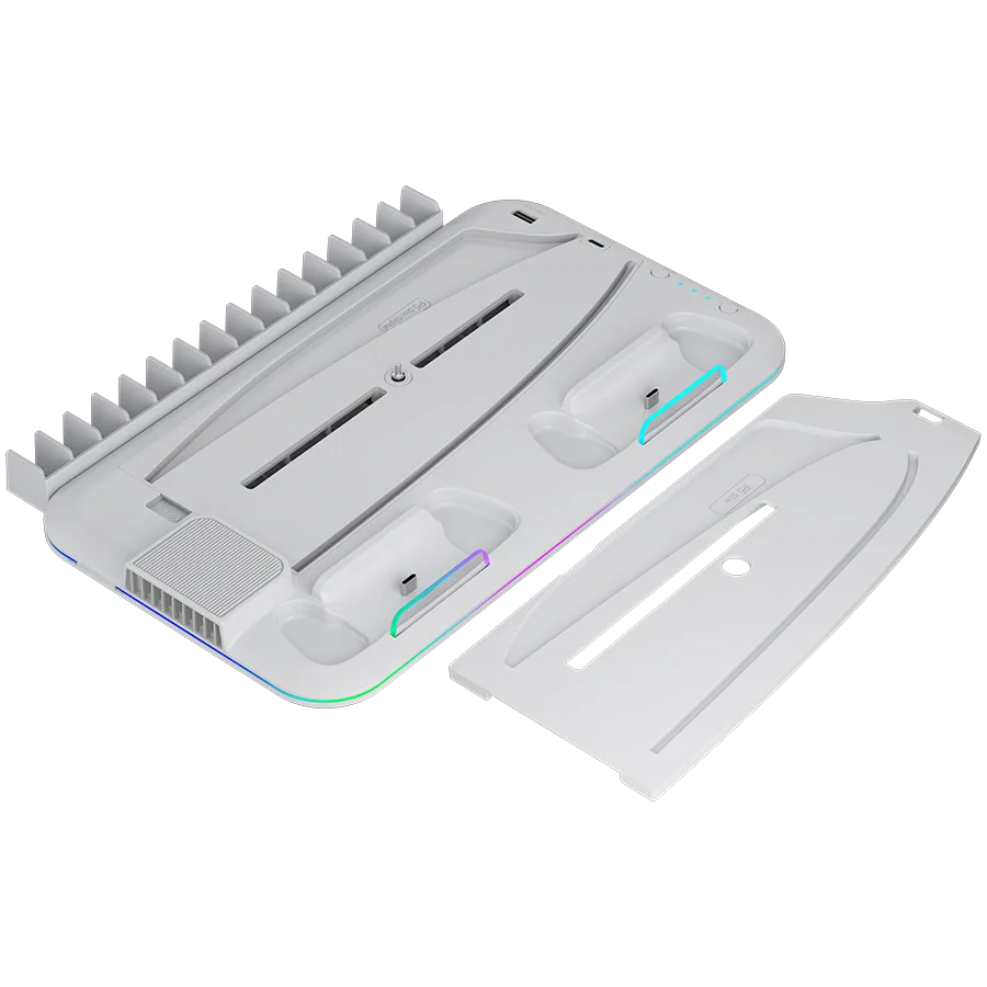 Геймпад CANYON cooling stand CS-51 RGB PS5 Slim/DE Charge White - Image 2