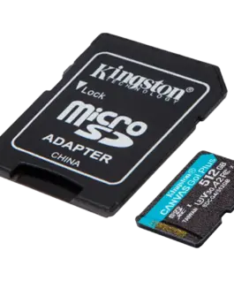 Alternative view от Карта памет Kingston 512GB microSDXC Canvas Go Plus Gen4 200MB/s A2 U3 V30 Card + Adapter