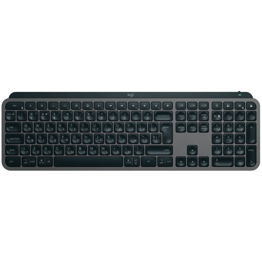 Клавиатура LOGITECH MX Keys S Plus Bluetooth Illuminated Keyboard with Palm Rest - GRAPHITE - US