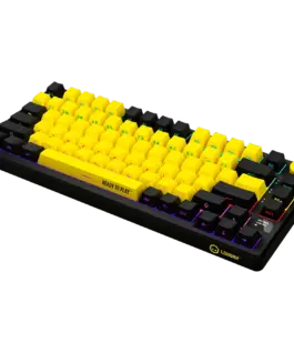 Alternative view от Геймърска клавиатура LORGAR KBP7075W, Wireless 75% Mechanical Gaming Keyboard Pro, Black/yellow, EN layout