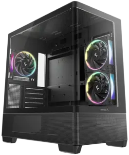 Кутия за компютър DeepCool CG380U-3F Mid Tower Mini-ITX/Micro-ATX(Rear Connector) 2xUSB3.0 1xUSB Type-C 1xAudio 3x120mm