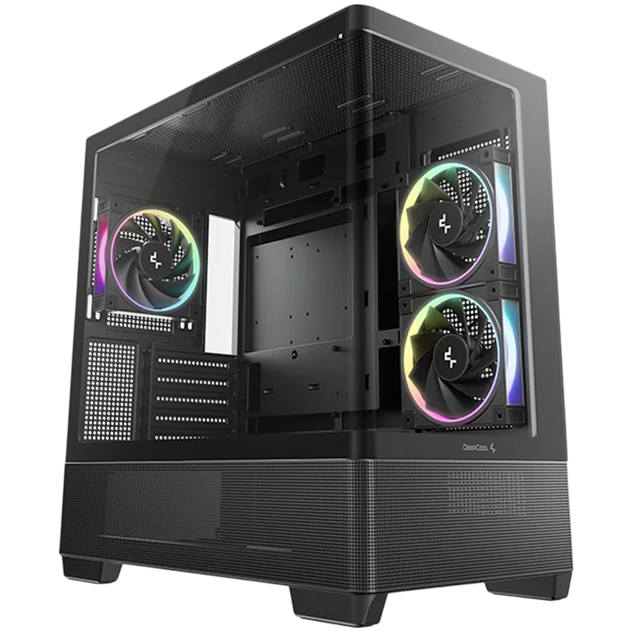 Кутия за компютър DeepCool CG380U-3F Mid Tower Mini-ITX/Micro-ATX(Rear Connector) 2xUSB3.0 1xUSB Type-C 1xAudio 3x120mm
