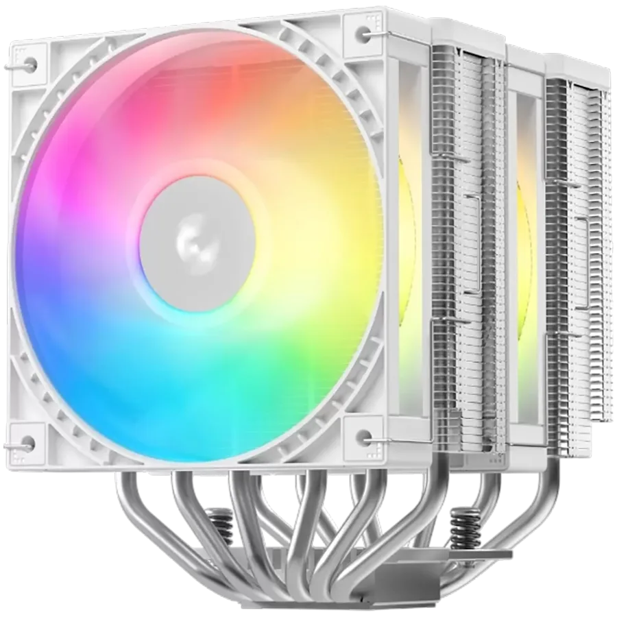 Охладител за процесор Охладител DeepCool AG620 G2 WH ARGB CPU Air Cooler 2x120mm PWM ARGB Fan TDP 270W 6 Heatpipes White