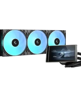 Охладител за процесор Охладител DeepCool LT360 VISION ARGB 360mm CPU Liquid Cooler 3x120mm PWM ARGB Fans 4.5" IPS LCD sc