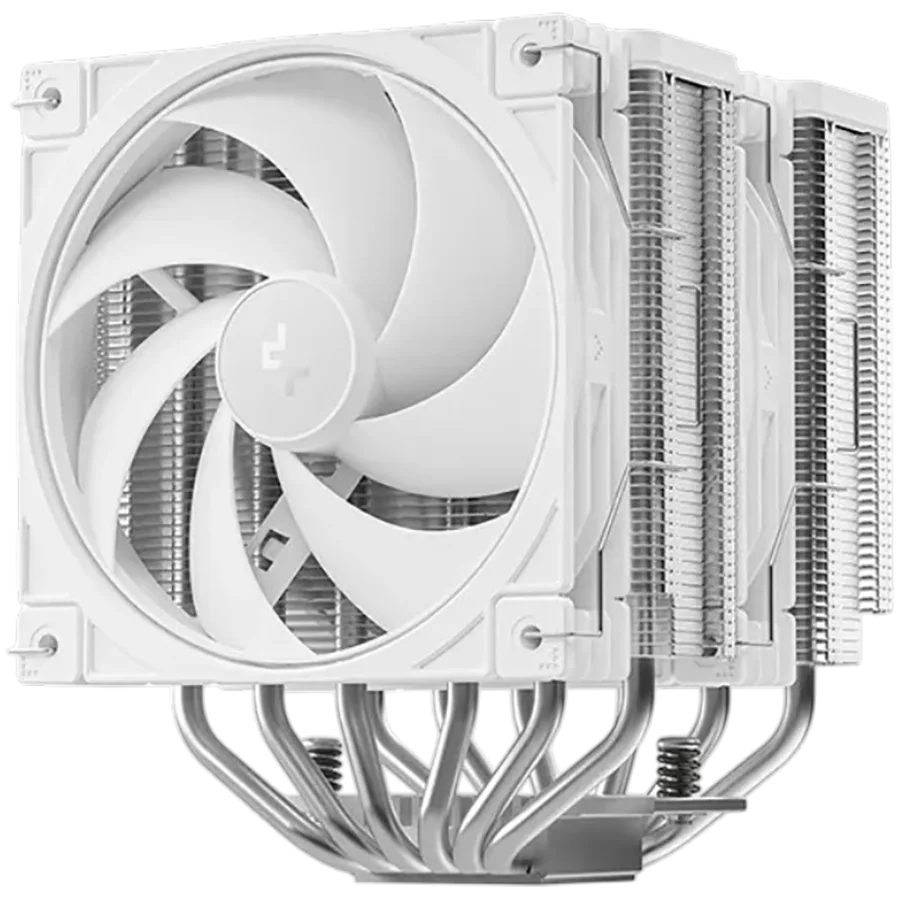 Охладител за процесор Охладител DeepCool AG620 G2 WH CPU Air Cooler 2x120mm PWM Fan TDP 270W 6 Heatpipes White LGA1851/1