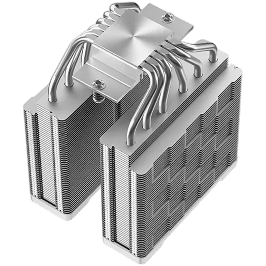 Охладител за процесор Охладител DeepCool AG620 G2 WH, CPU Air Cooler, 2x120mm PWM Fan, TDP 270W, 6 Heatpipes, White, LGA1851/1700, AMD AM5/AM4, 129x136x159 mm(LxWxH), 2Y, R-AG620-WHNPMG2-G - Image 4