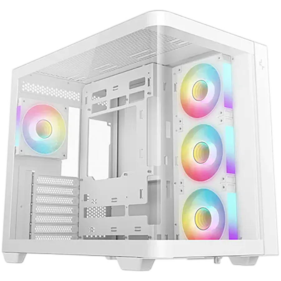Кутия за компютър DeepCool CG530U 4F WH Mid Tower Mini-ITX/Micro-ATX/ATX Rear Connector support 2xUSB3.0 1xType-C Gen 2