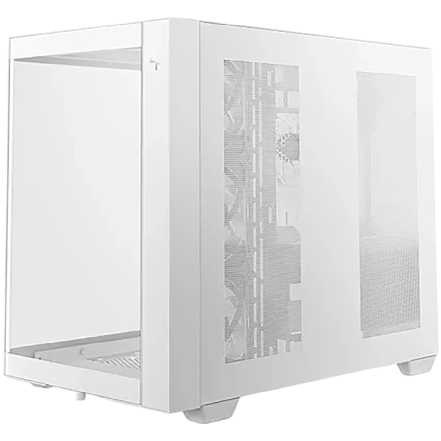 Кутия за компютър DeepCool CG530U 4F WH, Mid Tower, Mini-ITX/Micro-ATX/ATX, Rear Connector support, 2xUSB3.0, 1xType-C Gen 2, 1xAudio, 3x120mm ARGB Reverse Fan, 1x120mm ARGB Fan, Tempered Curved Glass, Mesh Panel, White, 2Y, R-CG530U-WHAGA4-G - Image 3