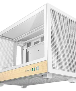 Кутия за компютър DeepCool CH260 WOOD WH Mini Tower Mini-ITX/Micro-ATX 2xUSB3.0 1xType-C Gen 2 1xAudio Mesh Panel White