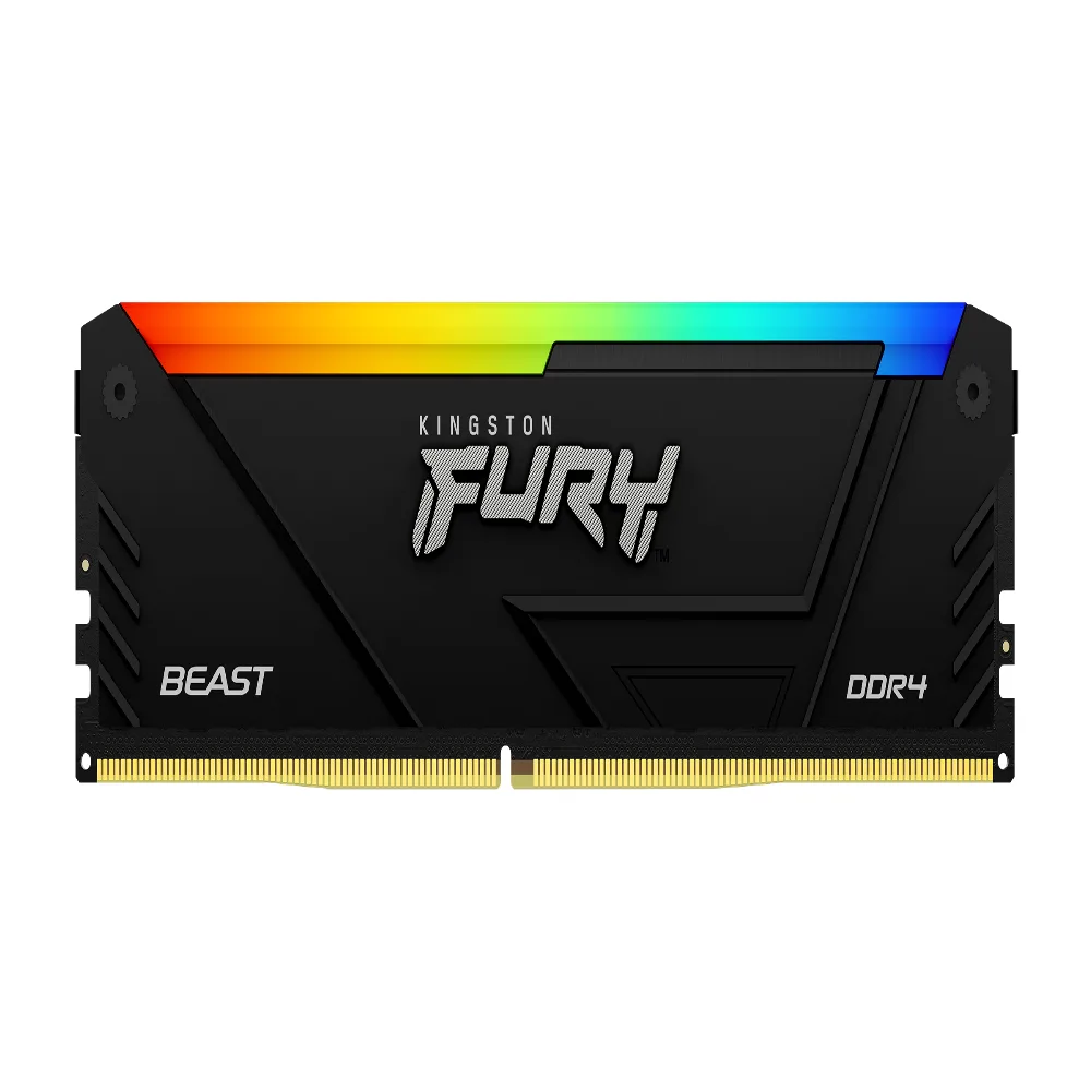 Памет за компютър Kingston FURY Beast Black RGB 16GB(2x8GB) DDR4 3600MHz CL17 - Image 2