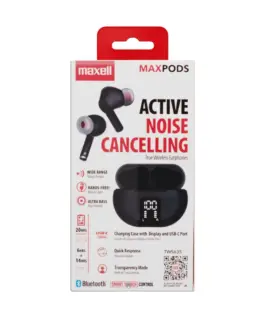 Alternative view от Блутут безжични  слушалки тапи MAXPODS active noise cancelling black  MAXELL Truewireless