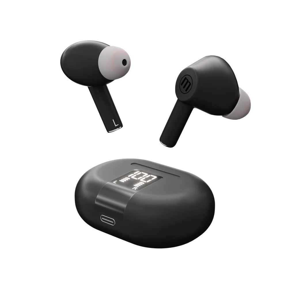 Блутут безжични слушалки тапи MAXPODS active noise cancelling black MAXELL Truewireless - Image 3