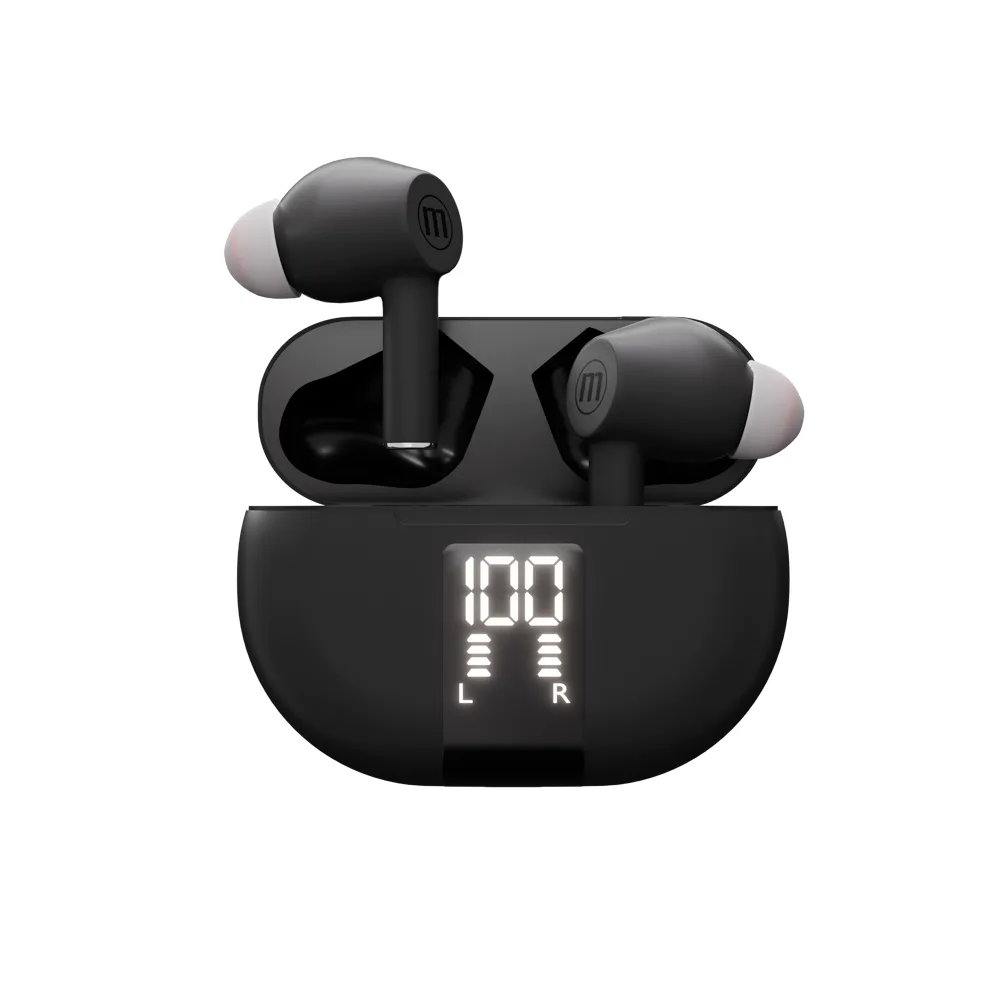 Блутут безжични слушалки тапи MAXPODS active noise cancelling black MAXELL Truewireless - Image 4