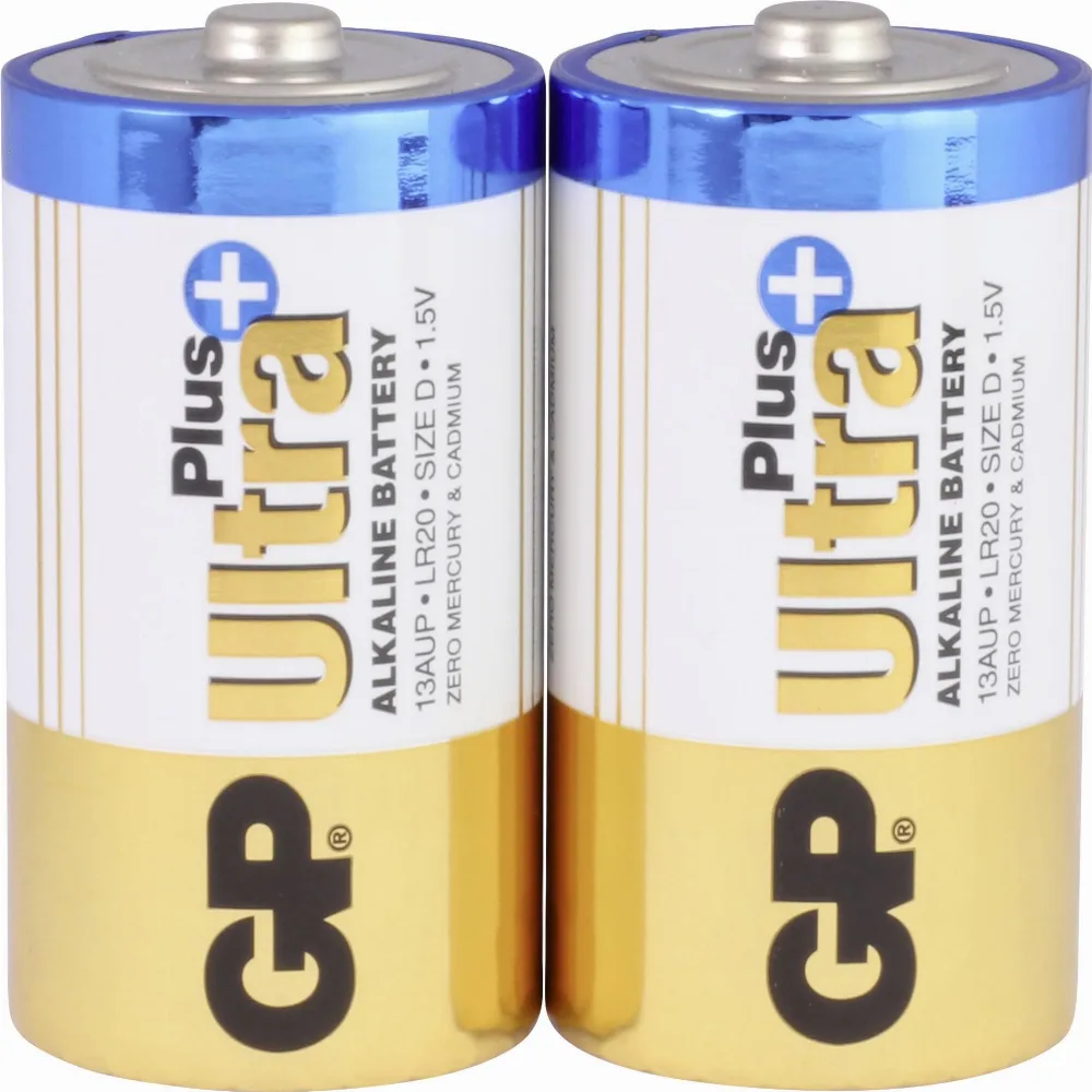 Алкална батерия GP ULTRA PLUS LR20 /2 бр. в опаковка/ 1.5V