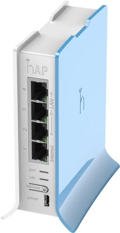 Безжичен Access Point MikroTik hAP lite RB941-2nD-TC 32MB RAM 4xLAN built-in 2.4Ghz 802.11b/g/n tower