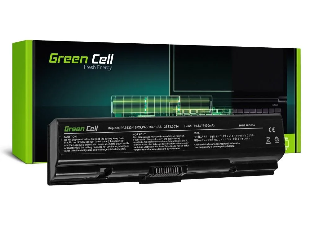 Батерия за лаптоп GREEN CELL Toshiba Satellite A200 A300 A500 L200 L300 L500 PA3534U 10.8V 4400