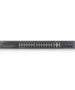 Alternative view от Суич ZyXEL GS-2220-28, 24 портов Layer2+, 24x Gigabit + 4x Gigabit combo (RJ45/SFP), управляем