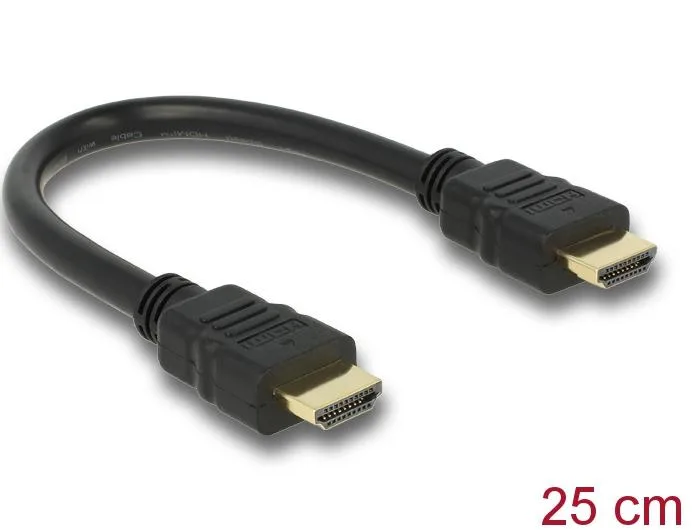 Кабел Delock High Speed, HDMI мъжко - HDMI A мъжко, 4K, 0.25 m, Ethernet - Image 2
