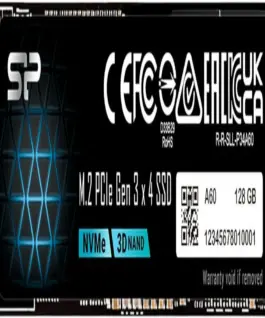 SSD диск Silicon Power A60 M.2-2280 PCIe Gen 3x4 NVMe 128GB