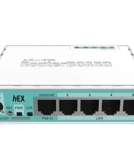 Alternative view от Рутер MiKrotik RB750GR3 HEX, 5 x 10/100/1000 Mbps, PoE, Бял