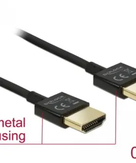 Alternative view от Кабел Delock  HDMI-A мъжко - HDMI-A мъжко, Ethernet, 4K, 0.5 м, Черен