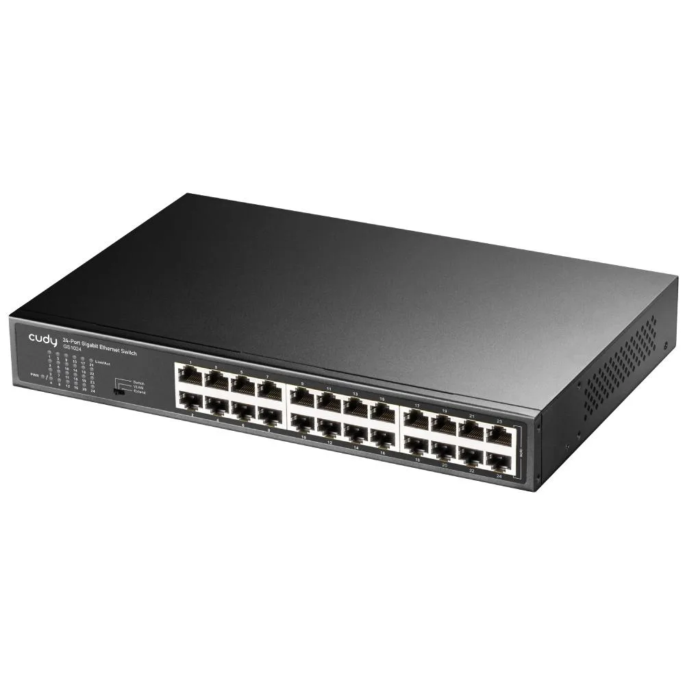 Суич Cudy GS1024, 24 портов, 10/100/1000, Auto-MDI/MDIX, за 19" rack - Image 3