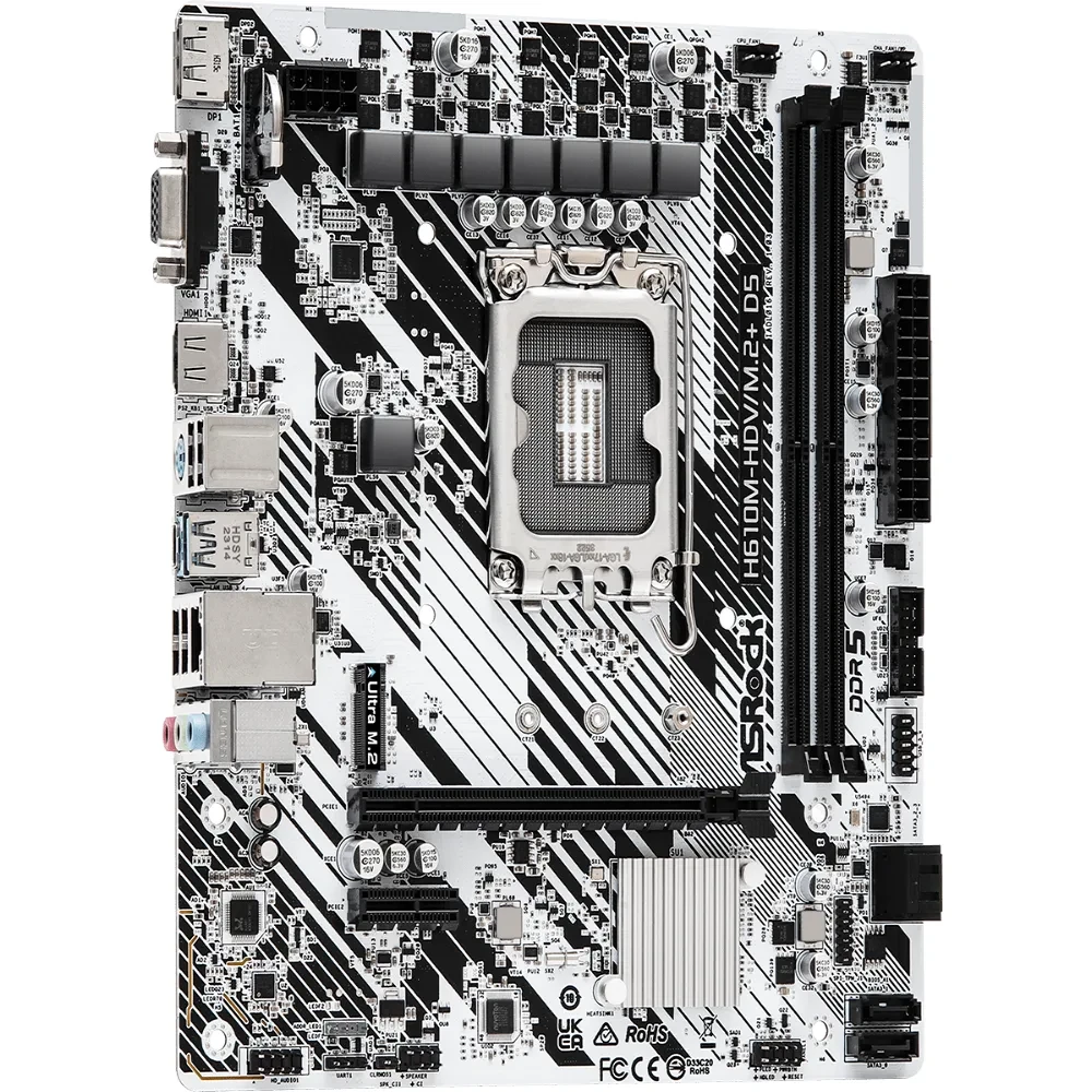 Дънна платка ASRock H610M-HDV/M.2+ D5 LGA1700 - Image 2