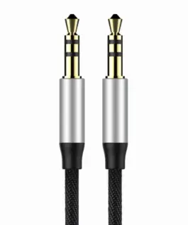 Alternative view от Стерео аудио кабел Baseus Yiven M30 Mini Jack 3.5мм AUX CAM30-BS1 1м - сребристо-черен