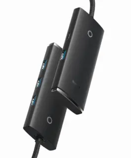 Alternative view от USB хъб Baseus WKQX030301 USB-C Lite Series 5в1, мултифункционален, 25см, черен