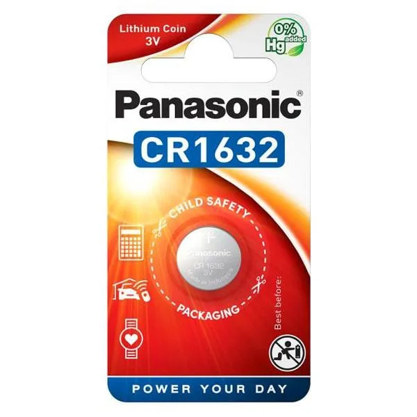 Батерия литиева CR1632 3V PANASONIC 1 бр. блистер /цена за 1 бр./