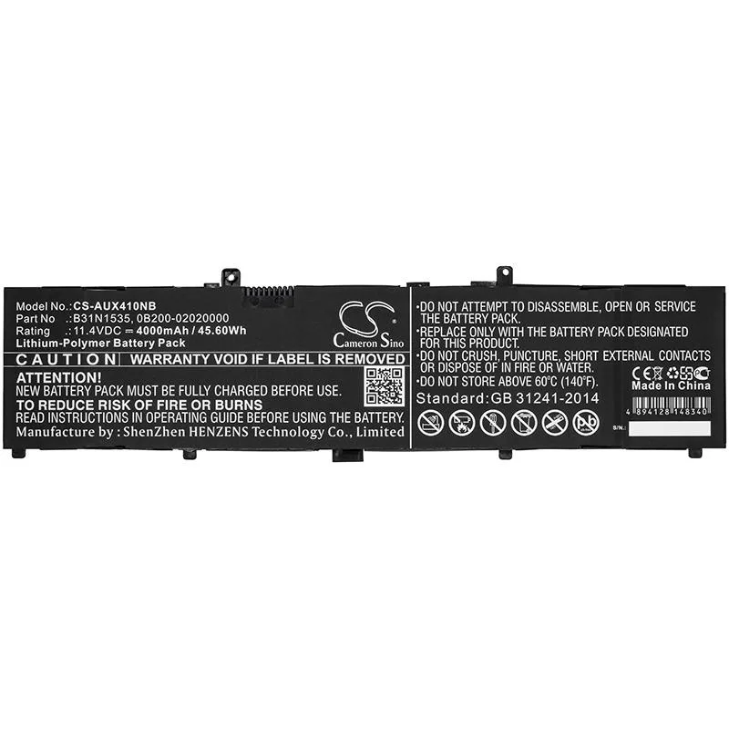 Батерия за лаптоп ASUS UX310 UX410A B31N1535 CS-AUX410NB 111V 4400mAh CAMERON SINO
